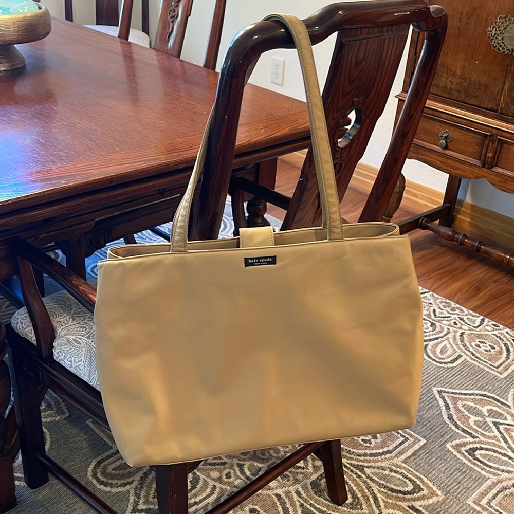 Authentic Kate Spade Khaki Nylon Tote